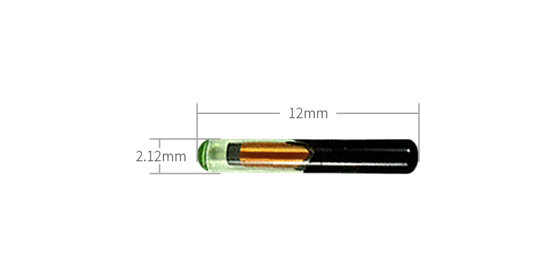 Custom EM4305 FDX-B Implanted Glass Tube Microchip RFID tags for Animal size