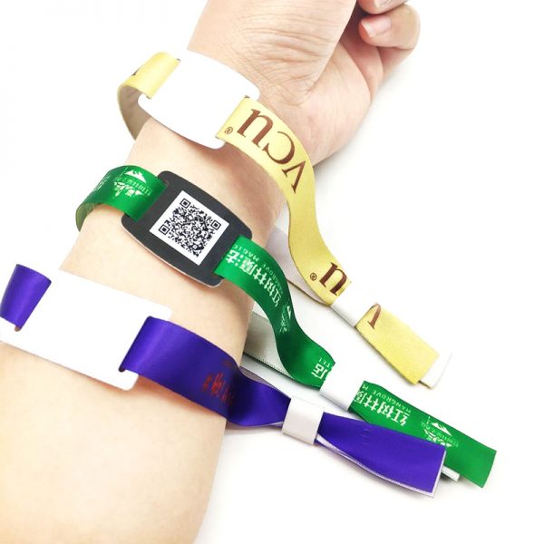 RFID Satin Cloth Wristbands all color