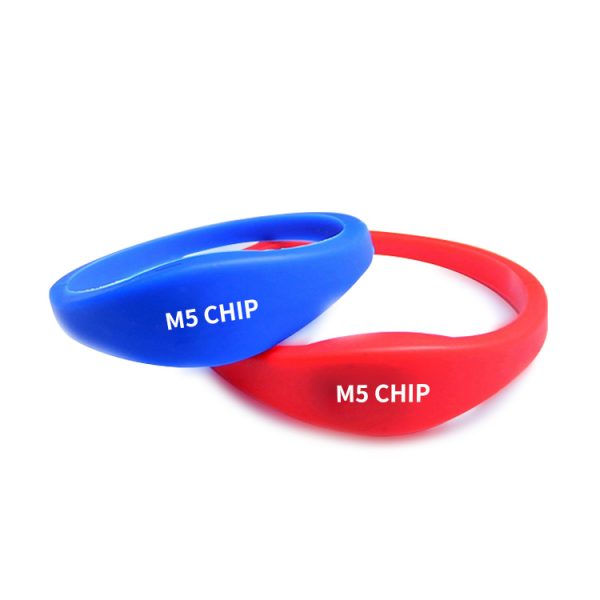 TRSB01-006 silicone rfid wristband red and blue