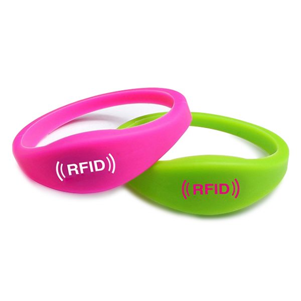 TRSB01-006 silicone rfid wristband red and green