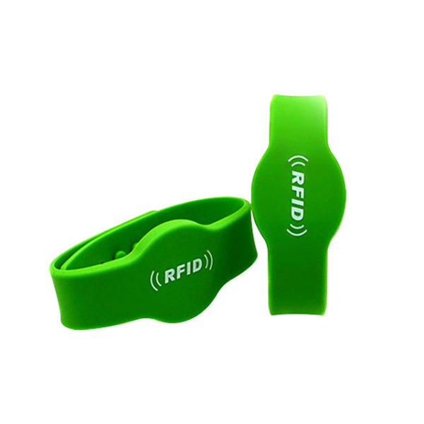 TRSB02-001 adjustable RFID silicone wristband green