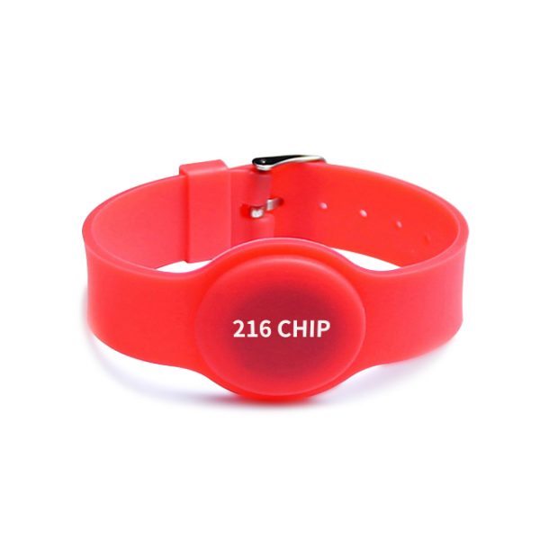 TRSB02-003 rfid silicone wristband red color