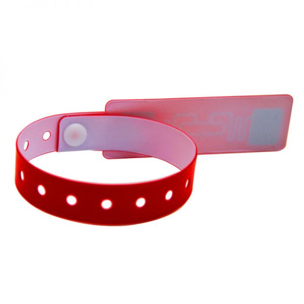 TRVB0101 vinyl rfid wristband red color