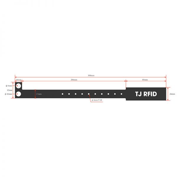 TRVB0102 vinyl rfid wristband size 800