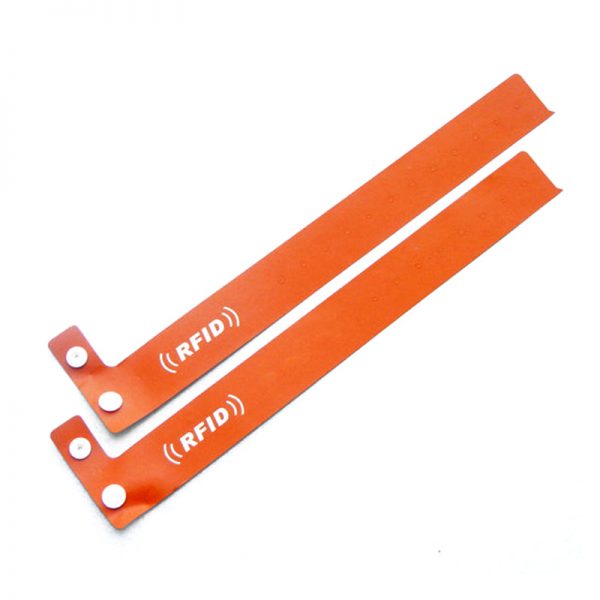 TRVB0105 vinyl rfid wristband orange color