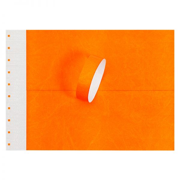 orange rfid paper wristband