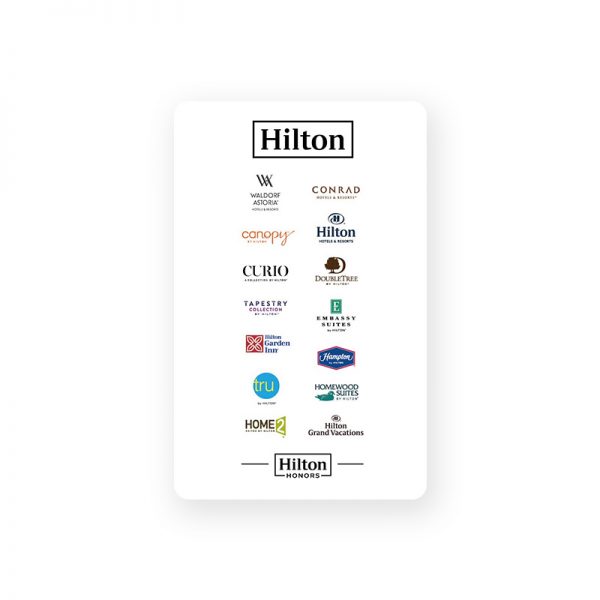 hilton hotel key card back