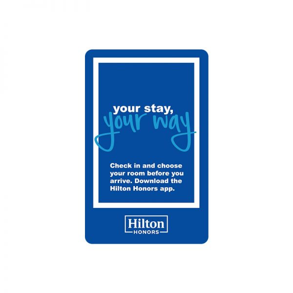 hilton hotel key card front